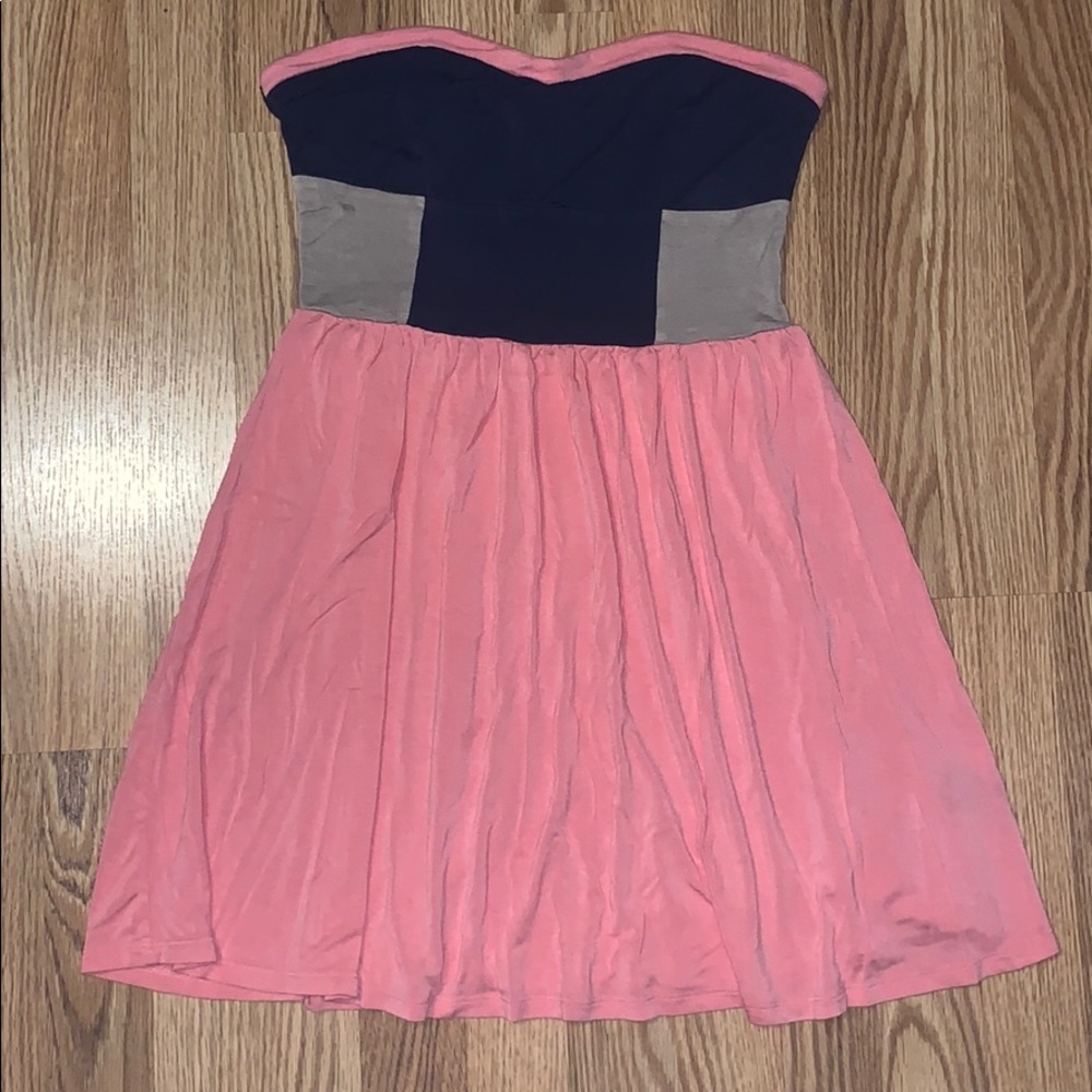 Strapless mini dress